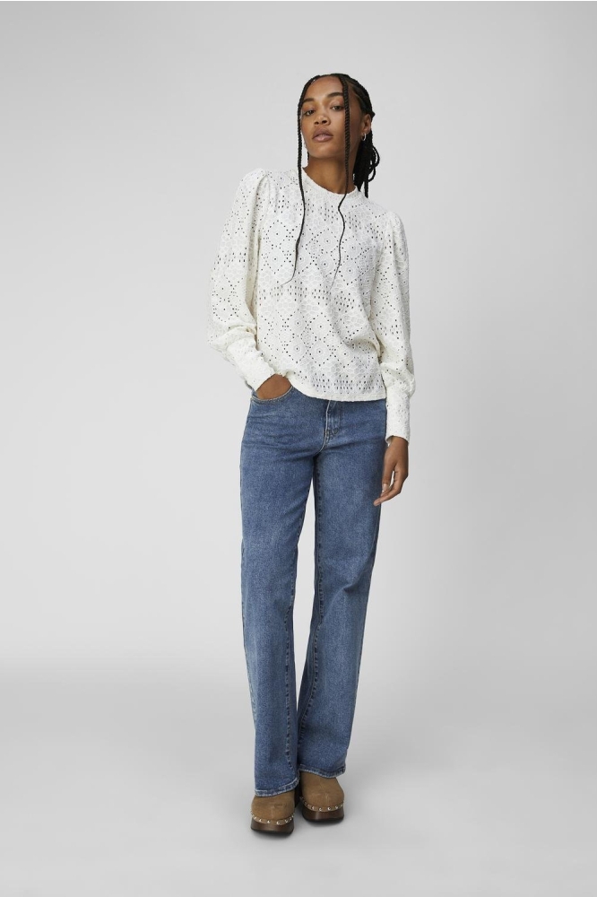OBJFEODORA L/S TOP NOOS 23041023 CLOUD DANCER